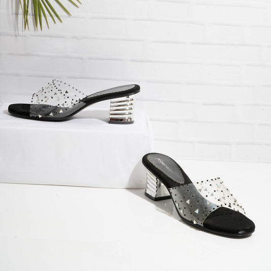 Sparkly Transparent Party Sandals