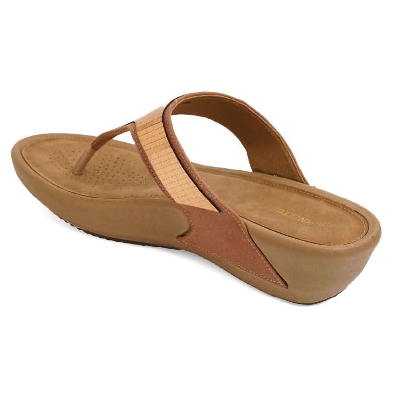 Rose-Gold Sequin Thong Metallic Sandals