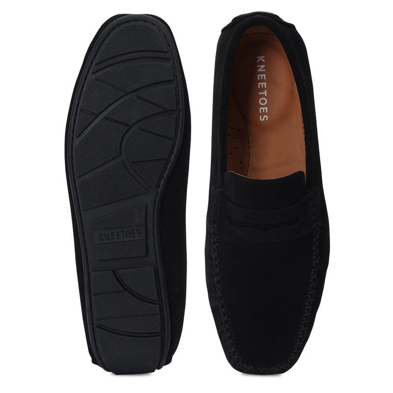 Premium Black Suede Moccasins