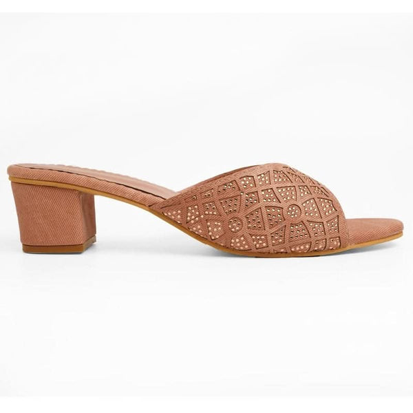 Nola - Beige Block Heels