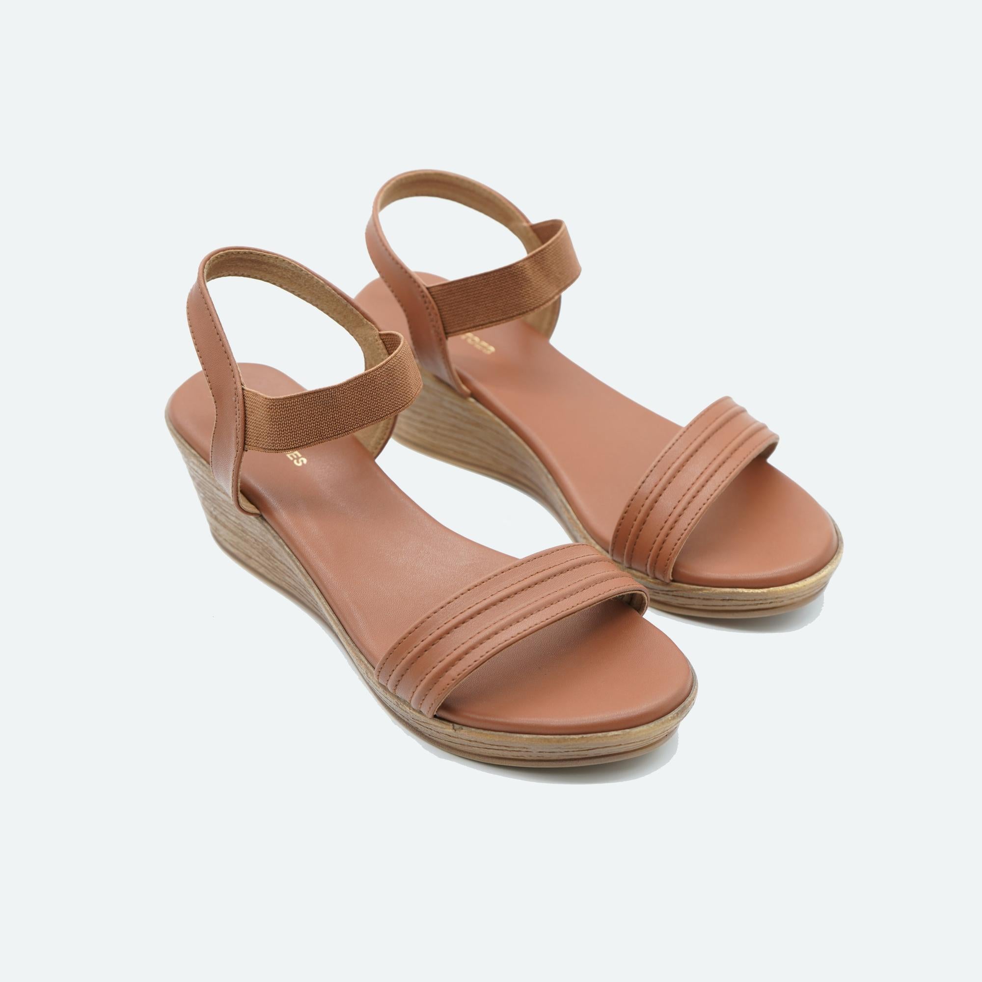 All-Day Comfort Brown Casual Wedge Heels