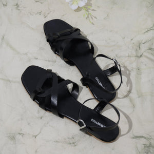 Black Strappy Chic Sandals