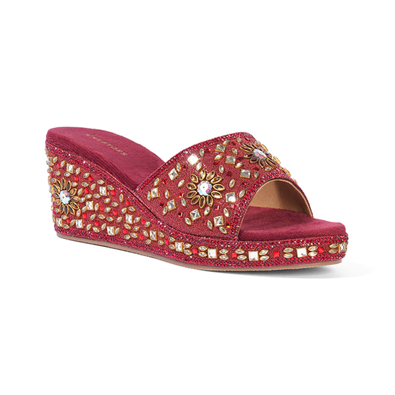 Eshavelle - Maroon Wedges
