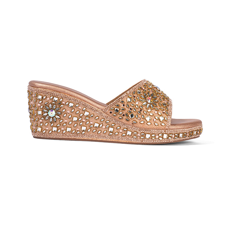 Vanya - Rose Gold Wedges