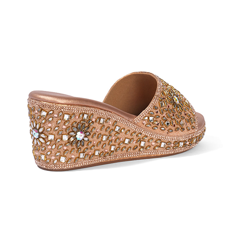 Vanya - Rose Gold Wedges