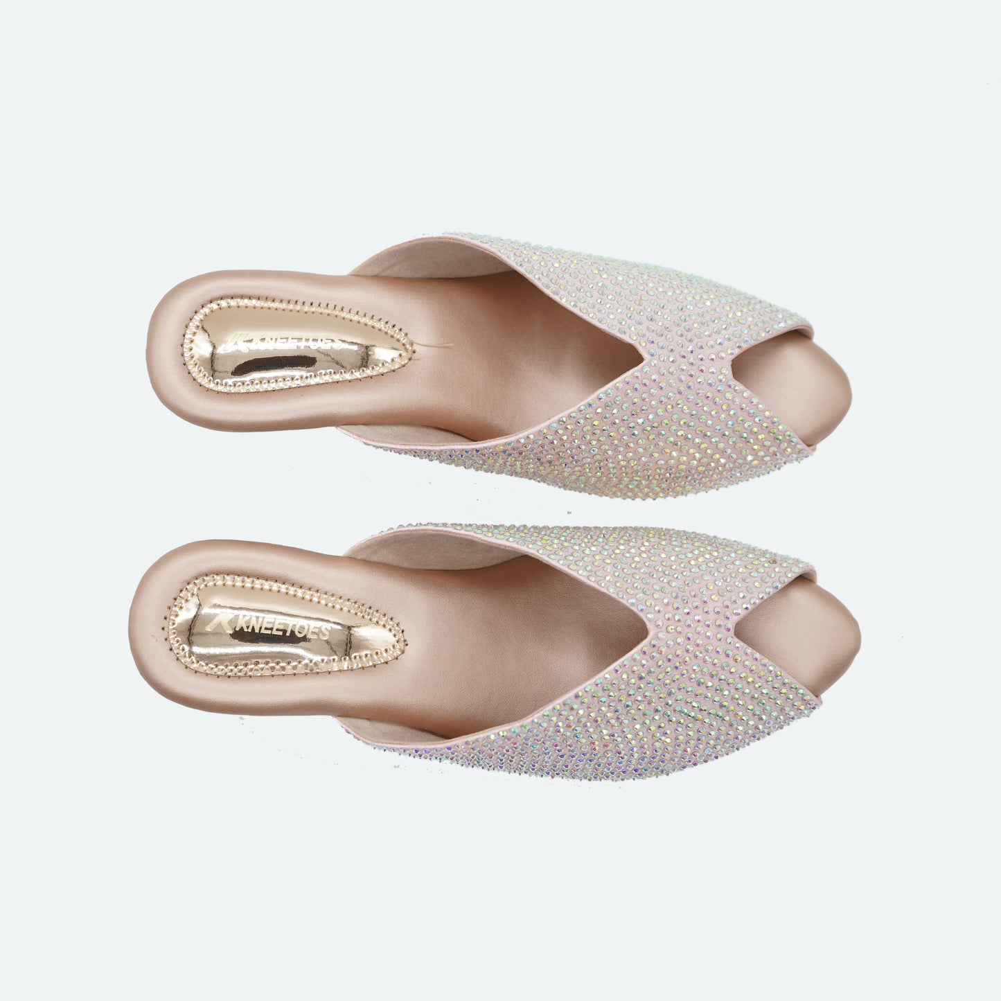 Chic Glitter Gun metal Slipper featuring Closed toe Design for Wedding wear