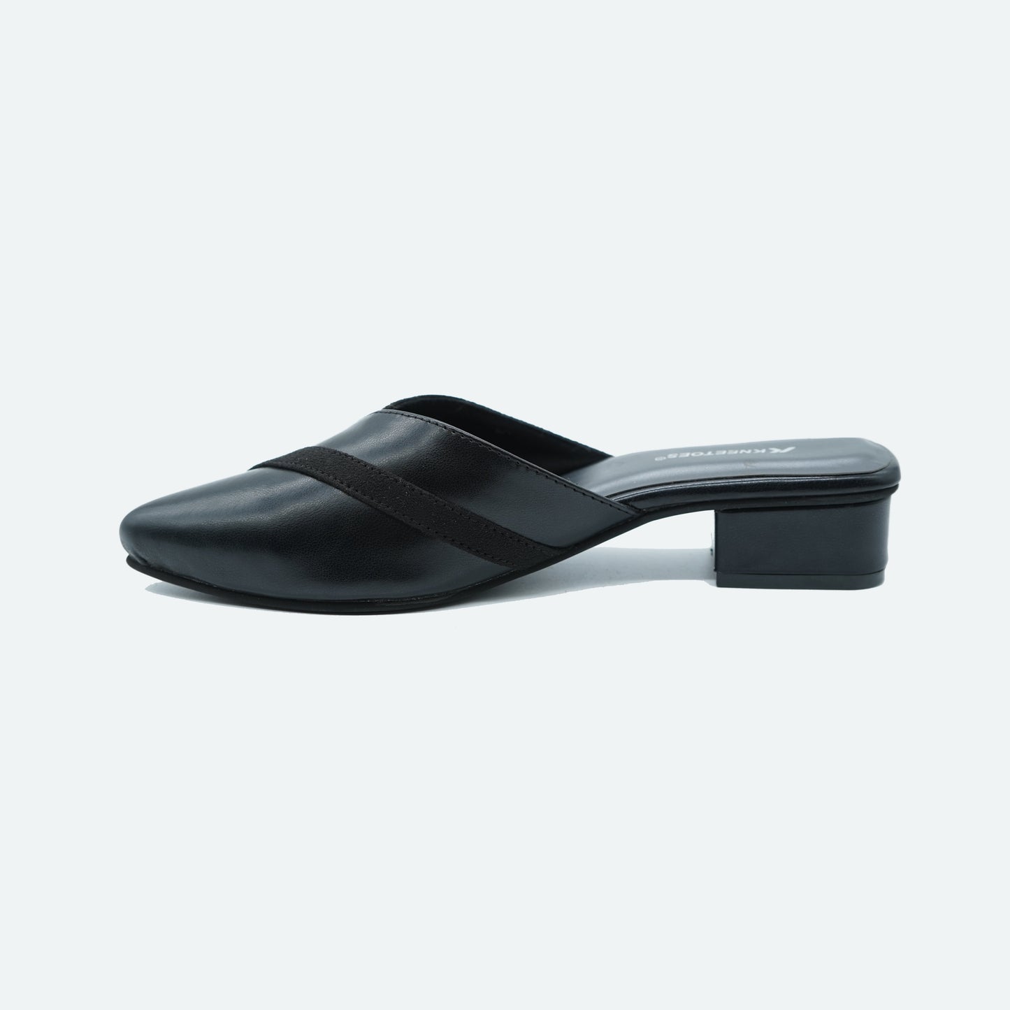 Exquisite Mat finish Black Slipper featuring Closed toe Design for Everyday casuals