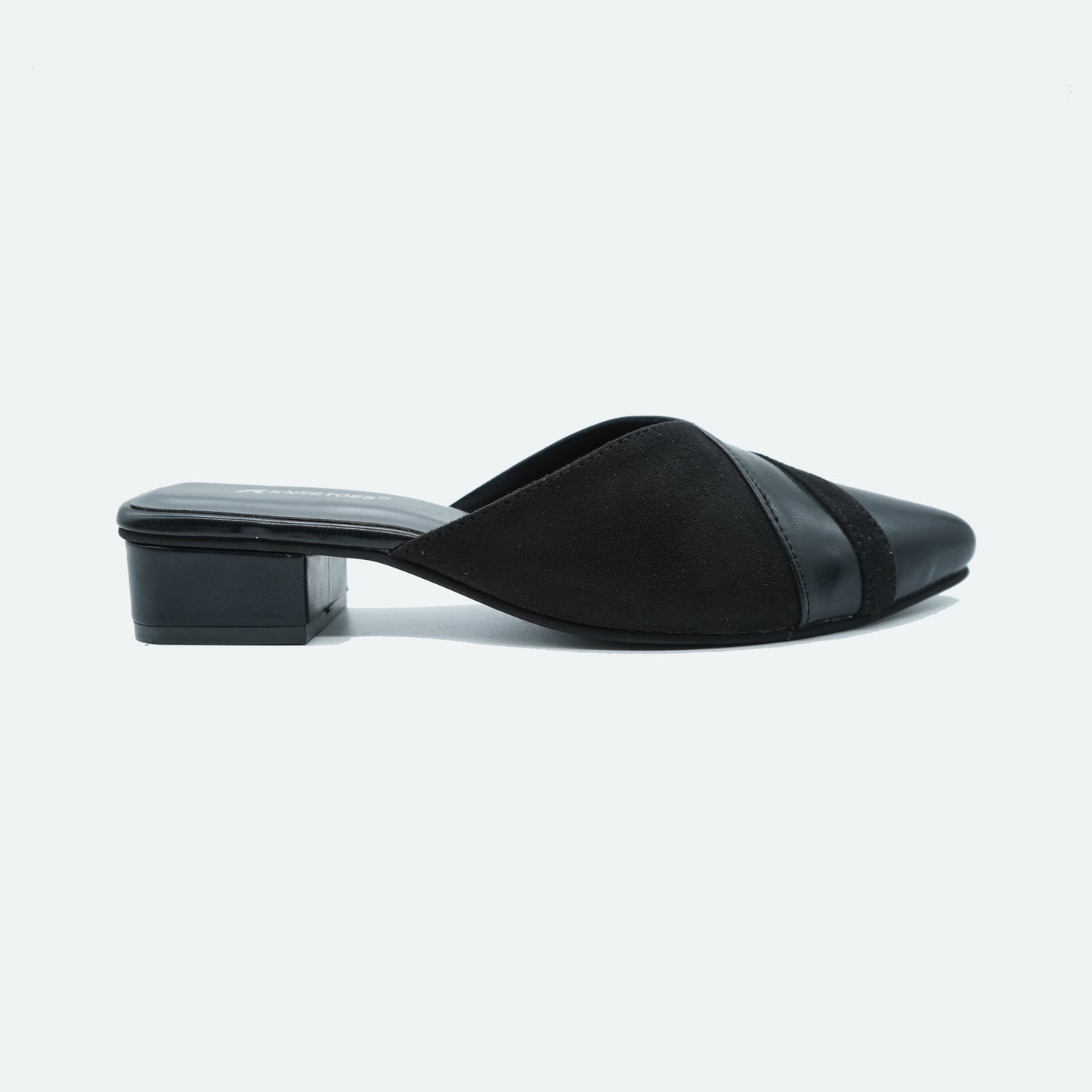 Exquisite Mat finish Black Slipper featuring Closed toe Design for Everyday casuals