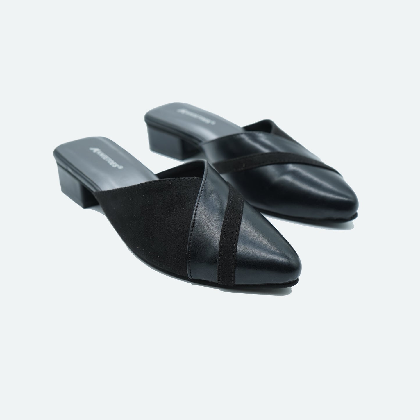 Exquisite Mat finish Black Slipper featuring Closed toe Design for Everyday casuals