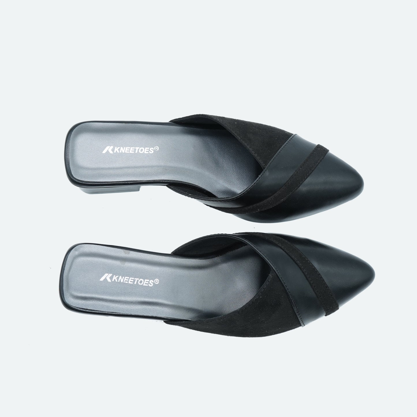 Exquisite Mat finish Black Slipper featuring Closed toe Design for Everyday casuals