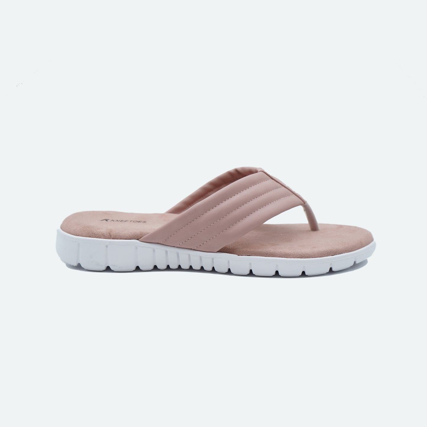 Chic Mat finish Pink Slipper featuring Toe strap Design for Everyday casuals