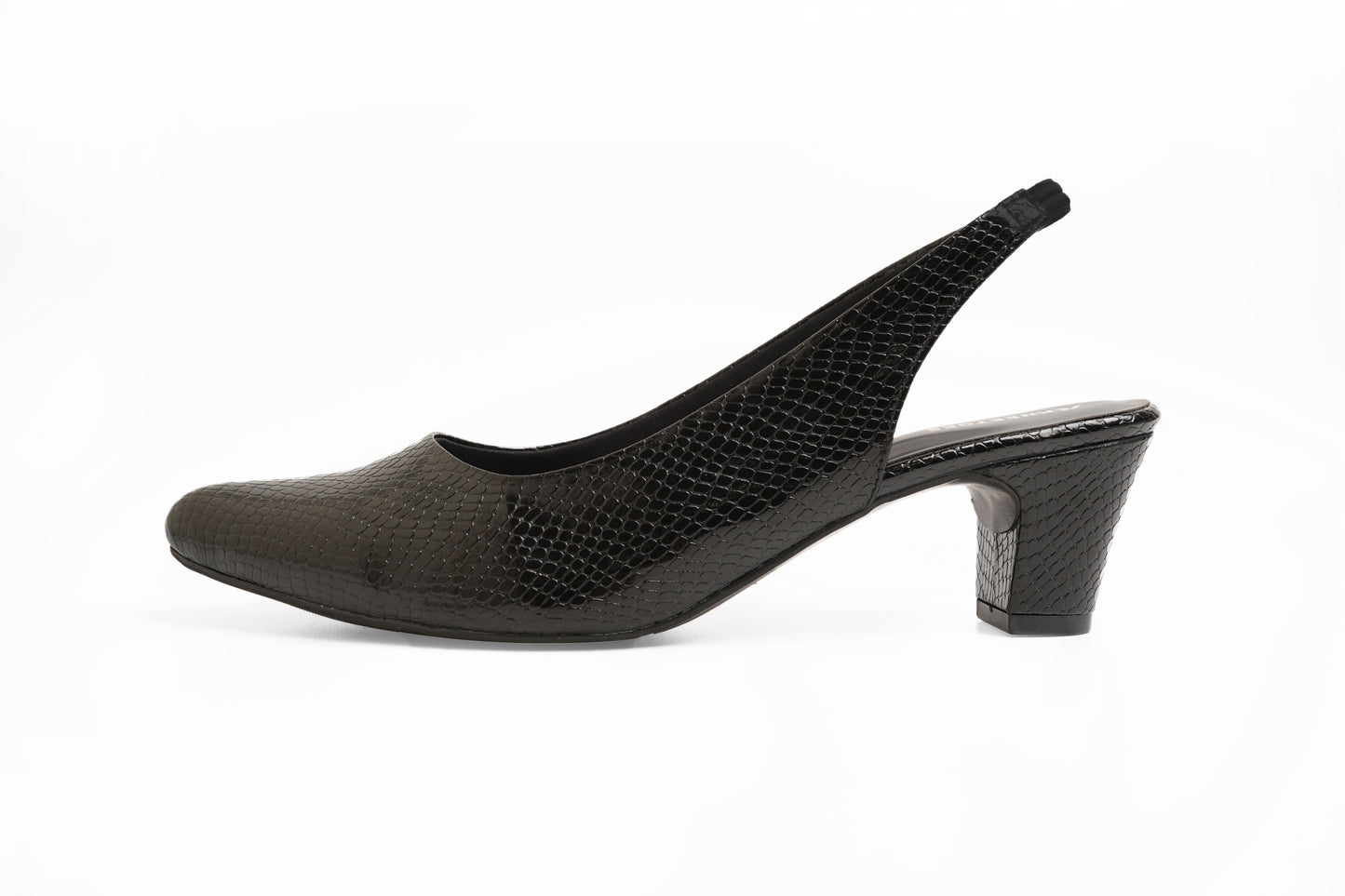 Chic Leather Black Box Heel Mules For Office Comfort