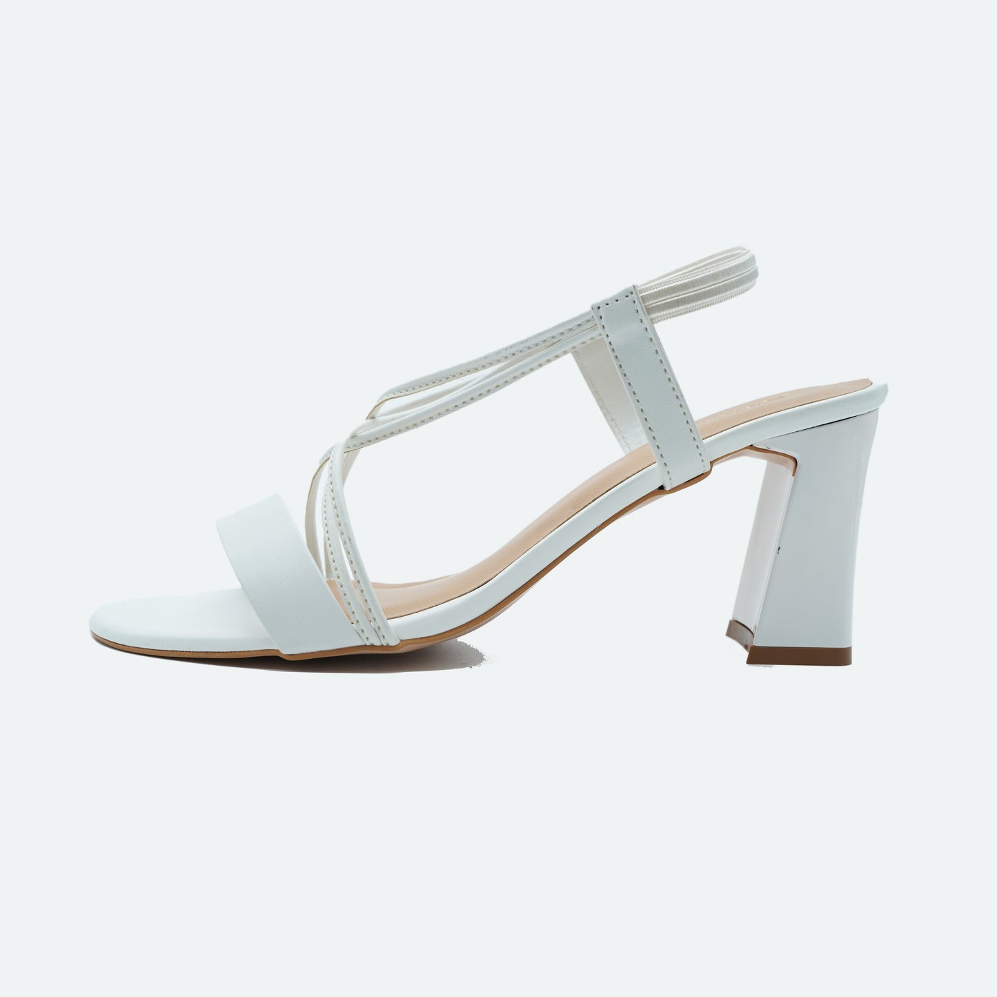 Classic Mat finish White Sandals featuring Design for Party wear