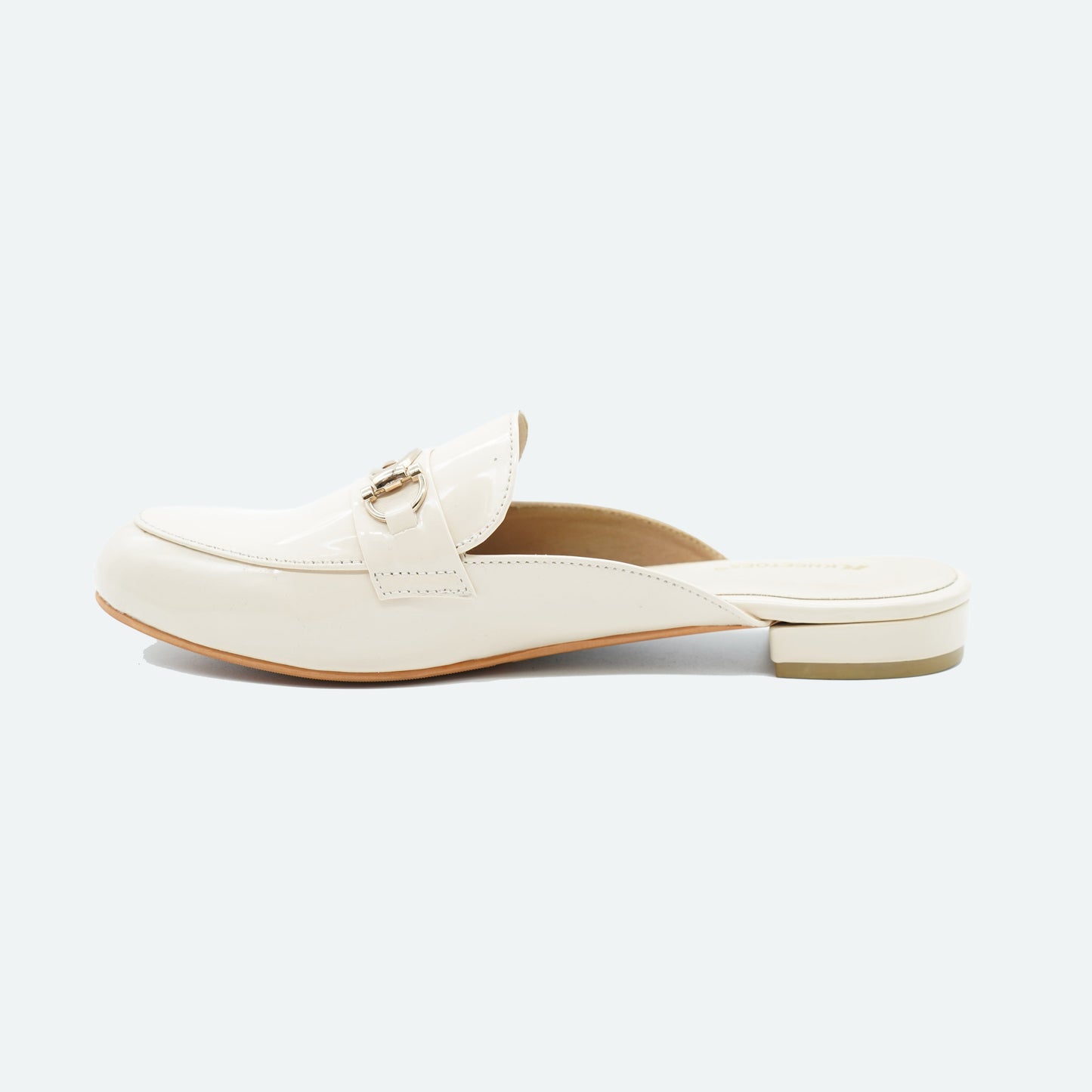 Exquisite Glossy finish White Slipper featuring Closed toe Design for Everyday casuals