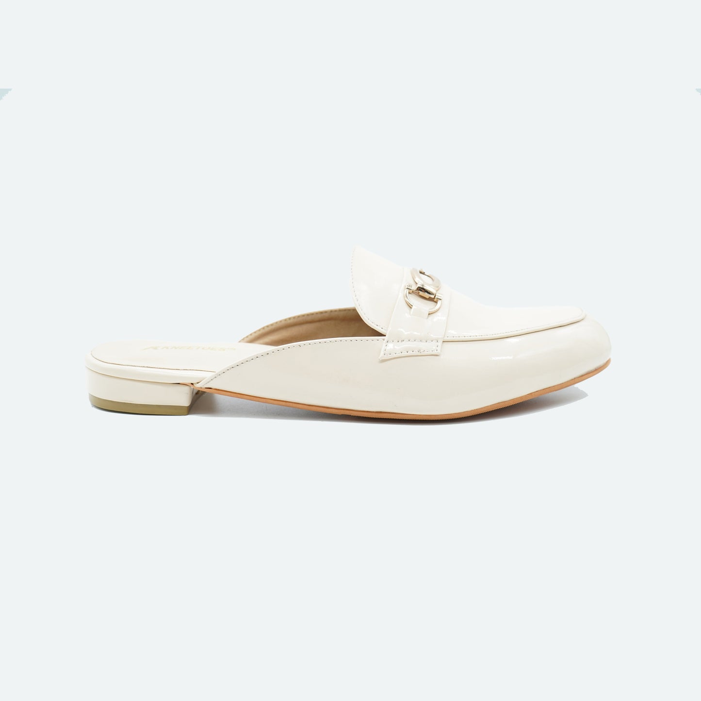 Exquisite Glossy finish White Slipper featuring Closed toe Design for Everyday casuals