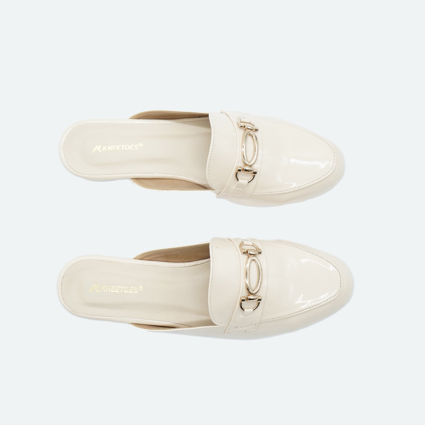 Exquisite Glossy finish White Slipper featuring Closed toe Design for Everyday casuals