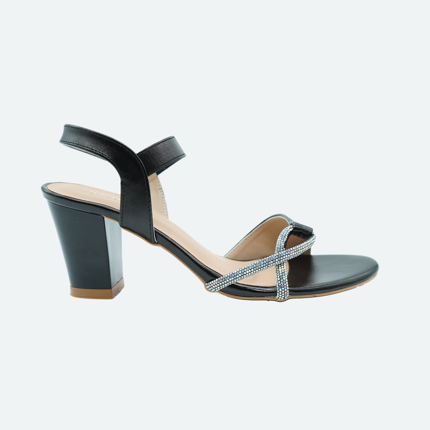 Comtemporary Glossy finish Black Sandals featuring Design for Party wear