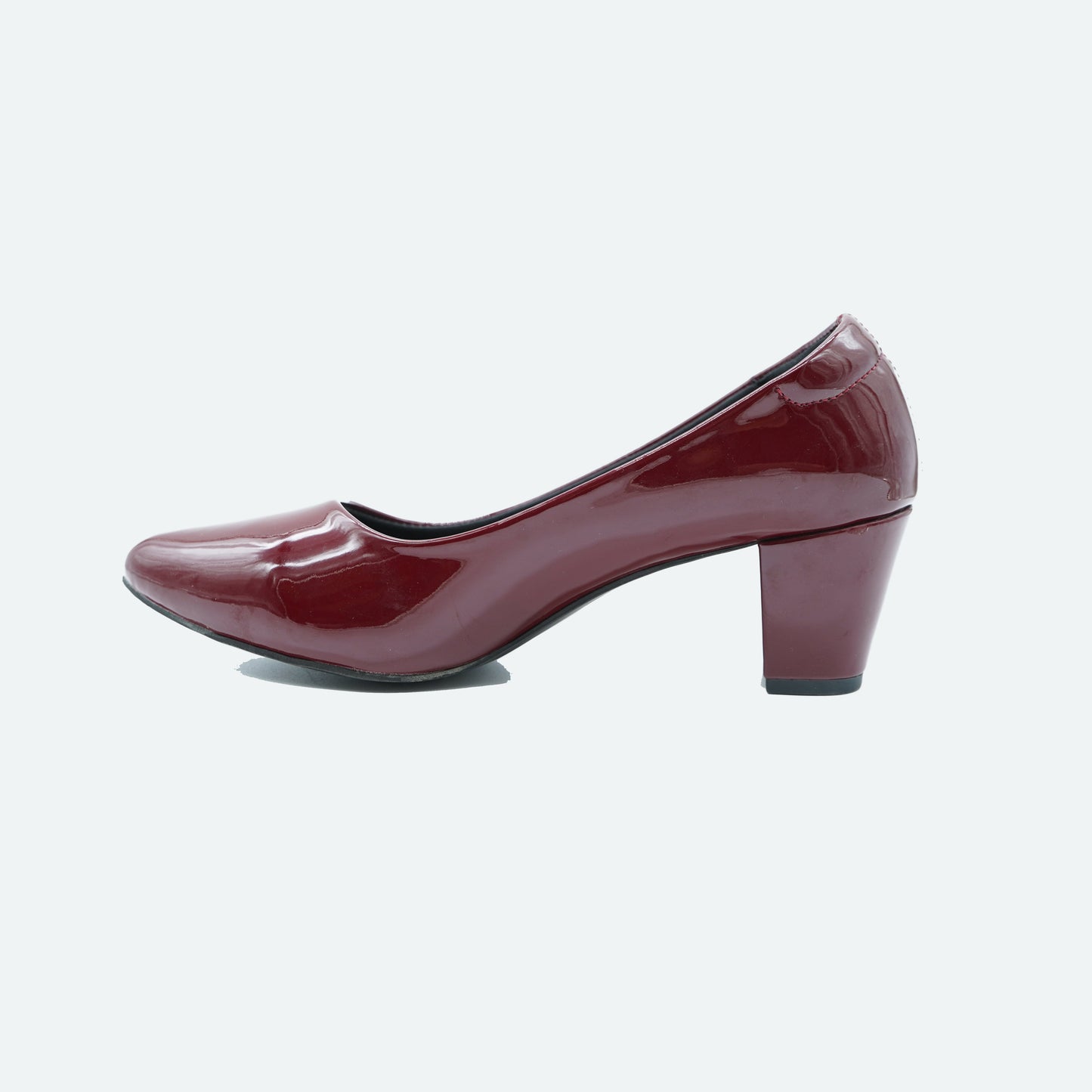 Exquisite Glossy finish Maroon Shoes featuring Closed toe Design for Office comfort