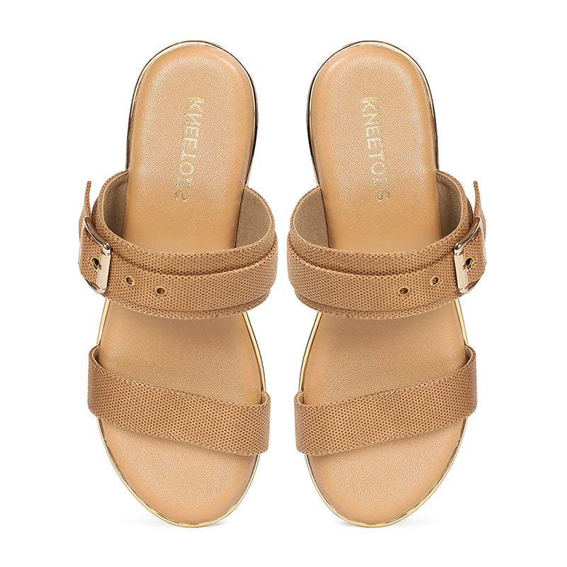 Helena - Tan Wedge