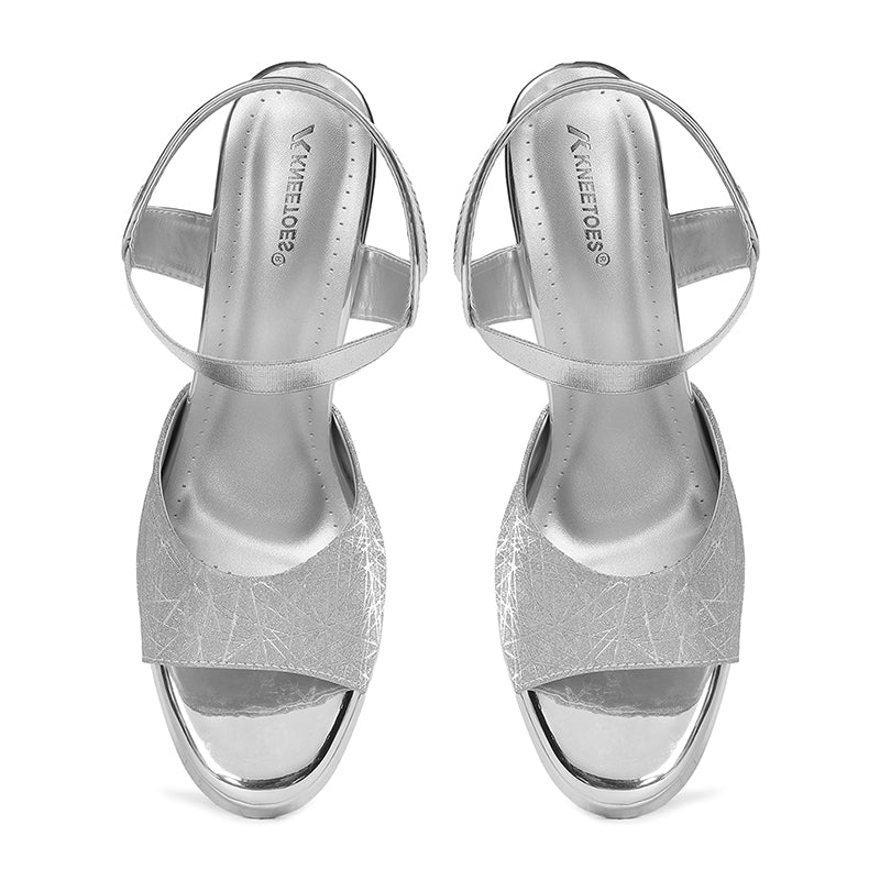 Starisse - Silver Block Heels