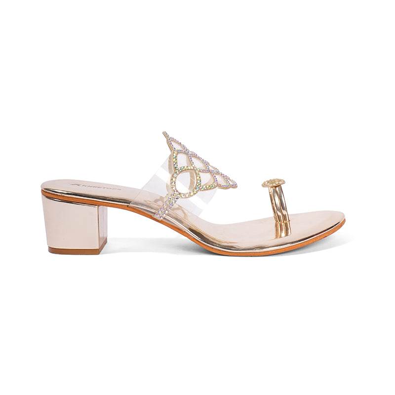 Mishka - Gold Block Heels