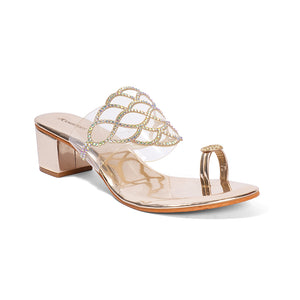 Mishka - Gold Block Heels