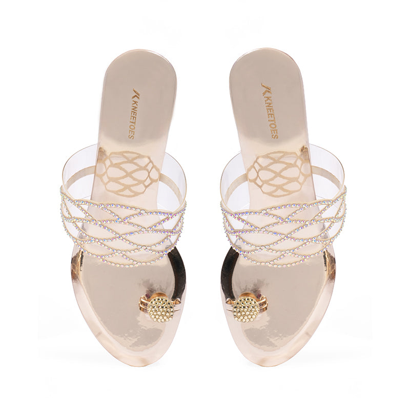 Mishka - Gold Block Heels
