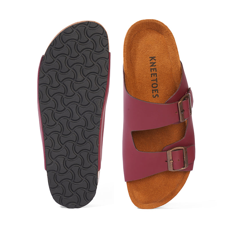 Colton - Burgundy Sandals