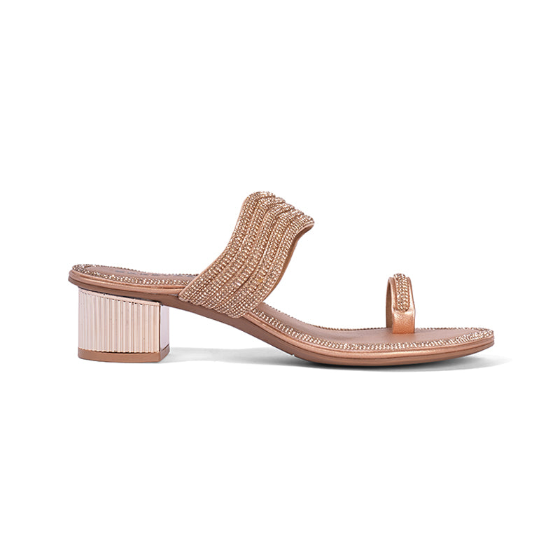 Ziya - Rose Gold Block Heels