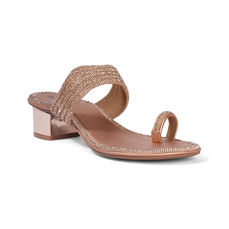 Ziya - Rose Gold Block Heels