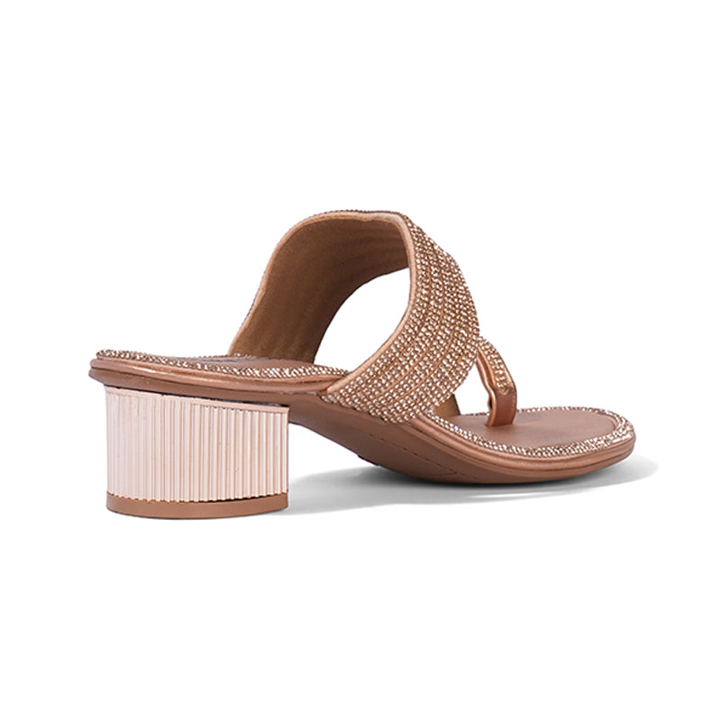 Ziya - Rose Gold Block Heels