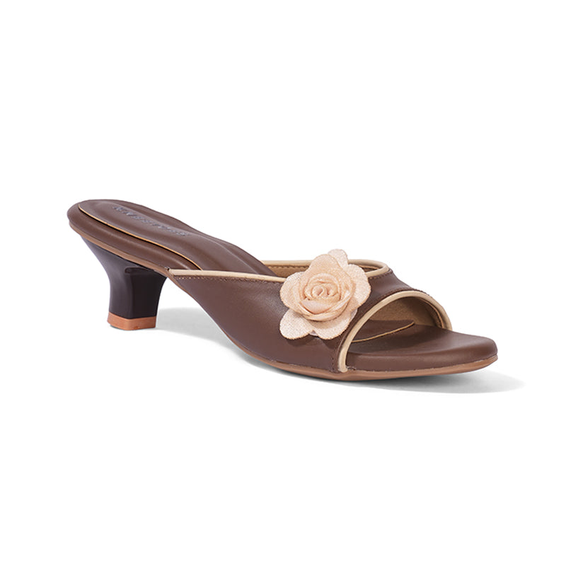 Lillian - Brown Kitten Heels