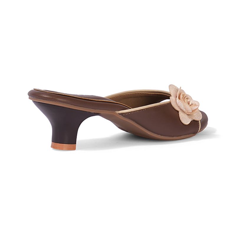 Lillian - Brown Kitten Heels
