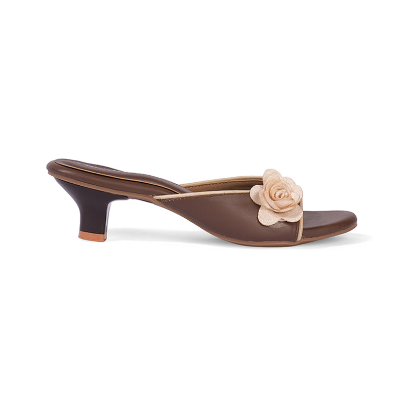 Lillian - Brown Kitten Heels