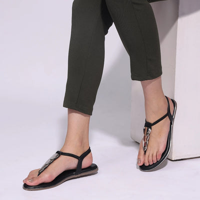 Flexible and Comfortable Black Sandals