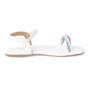 Classic Charm White Casual Open-Toe Sandals