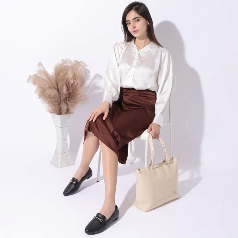 Chained Black Block Heel Loafers