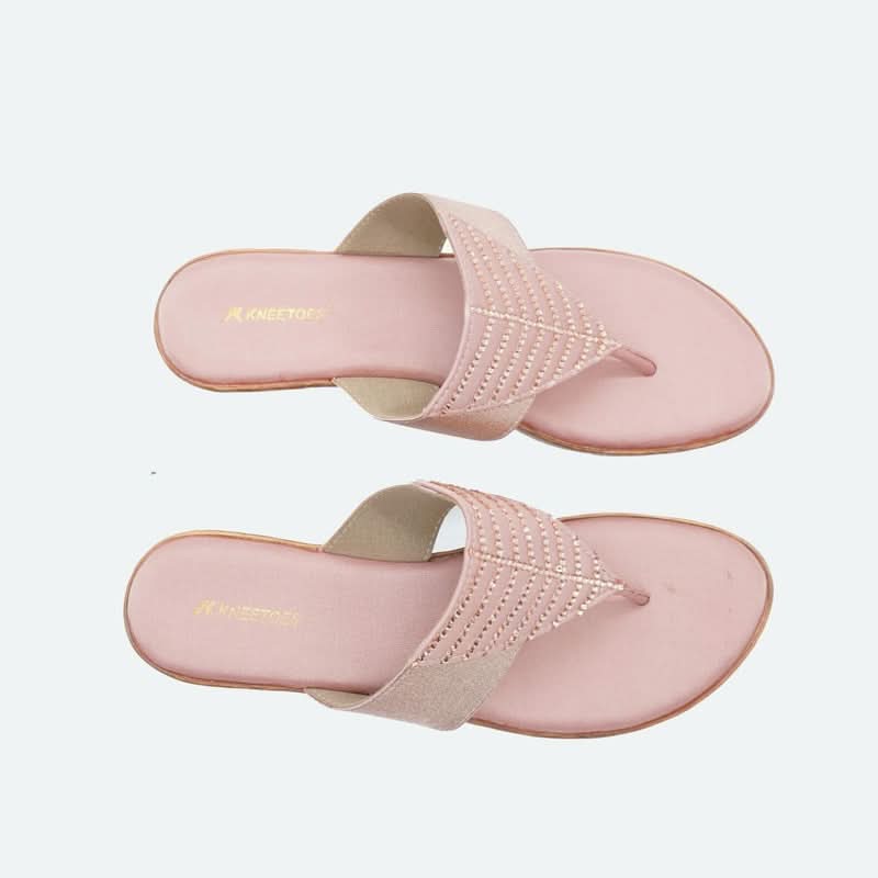 Gemglow Peach Wedge Heel Sandals