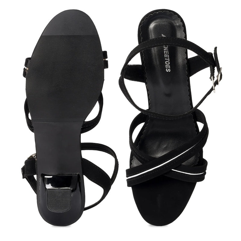 Midnight Suede Gloss Hourglass Sandals