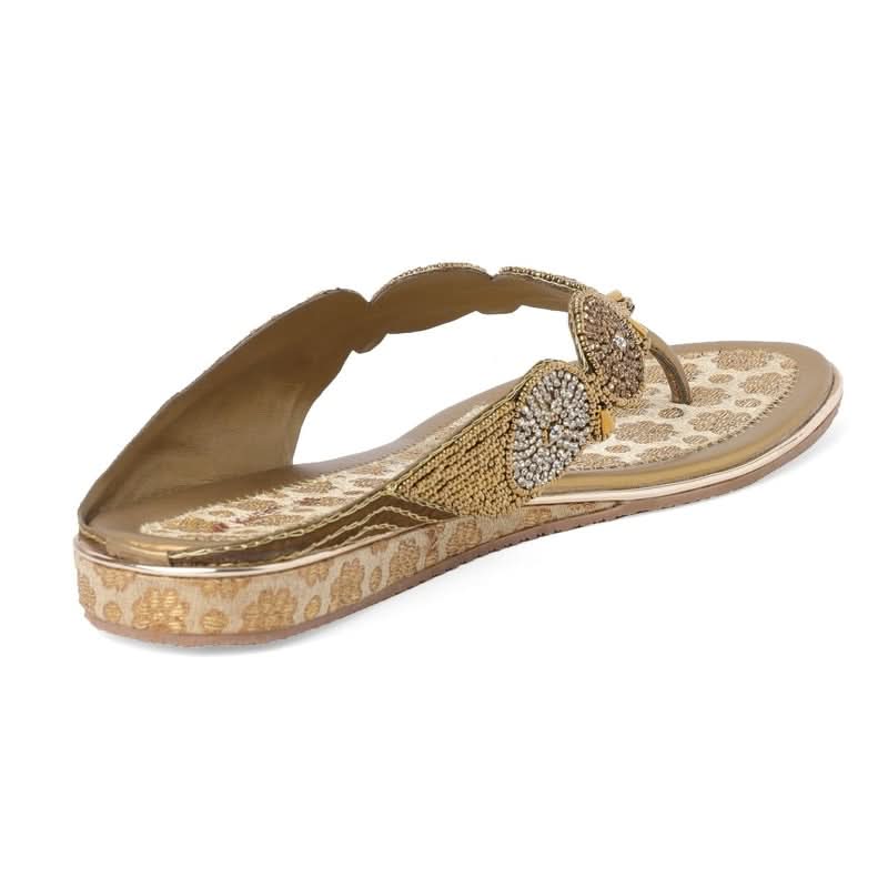 Bead Luxe Bronze Ethnic Flats