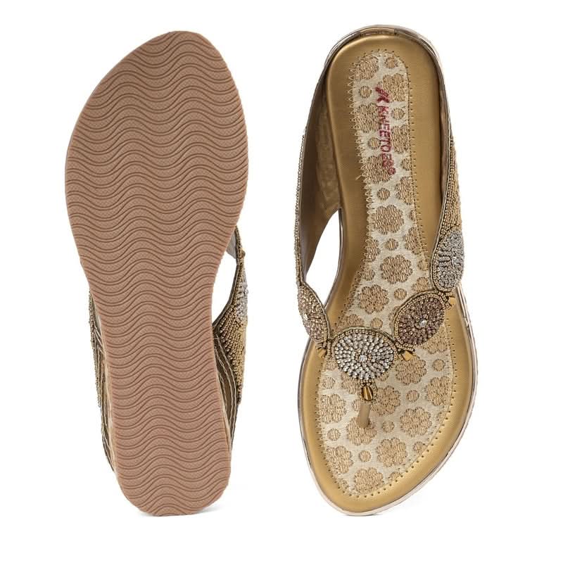 Bead Luxe Bronze Ethnic Flats