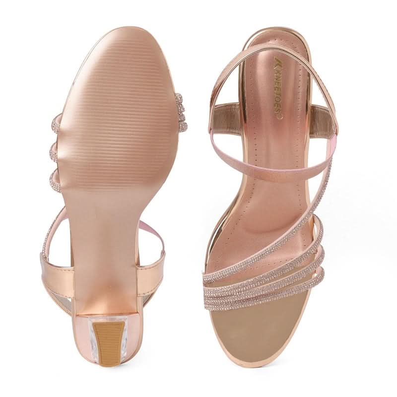 Luxe Studded Rose Gold Party Heels