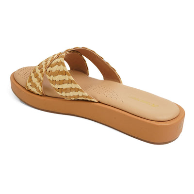 Bold Mustard Criss-Cross Platform Sandals