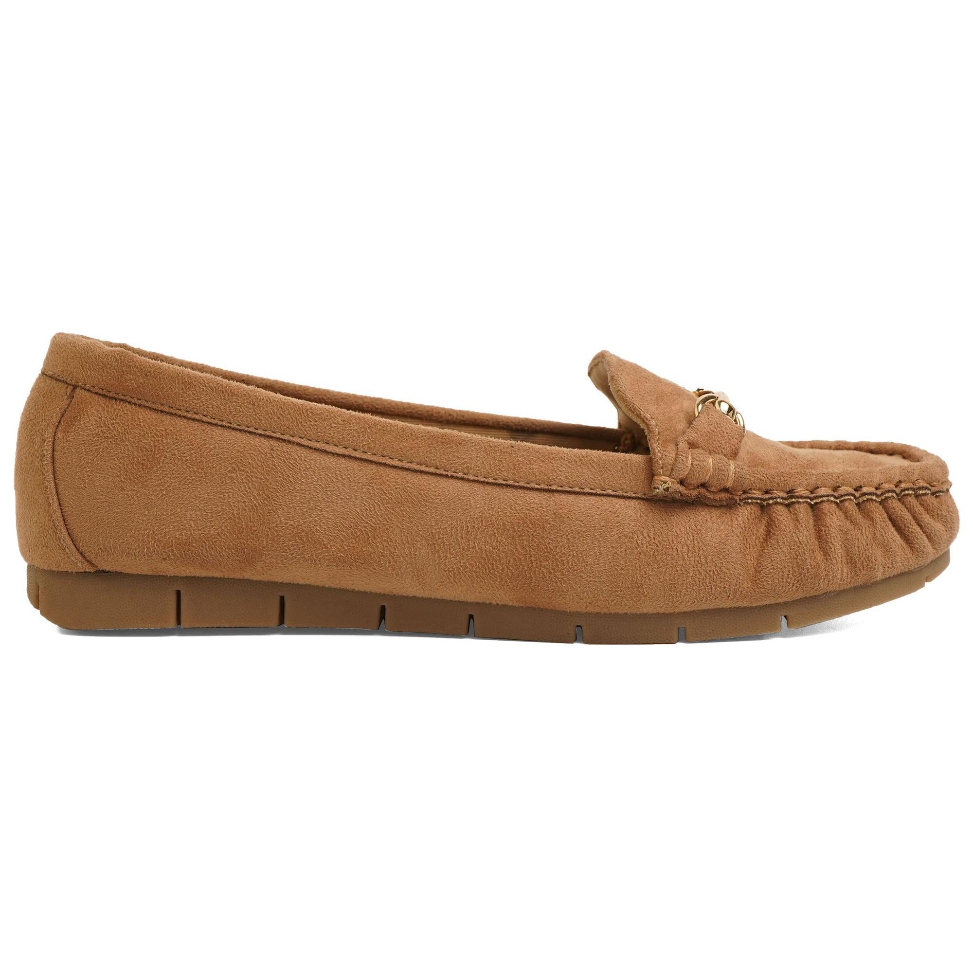 Chained Tan Loafers for Workwear