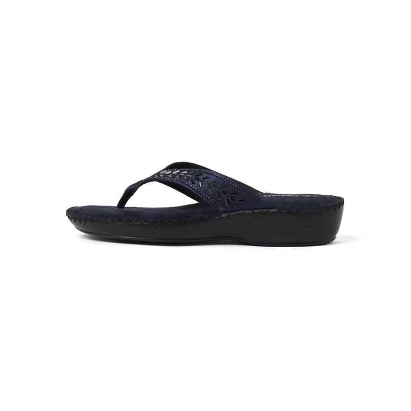 Gemglow Navy Thong Sandals