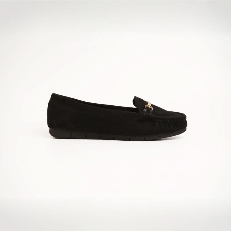 Statement Black Chain Loafer Shoes