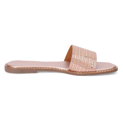 Gold Printed Rose-Gold Flat Sliders