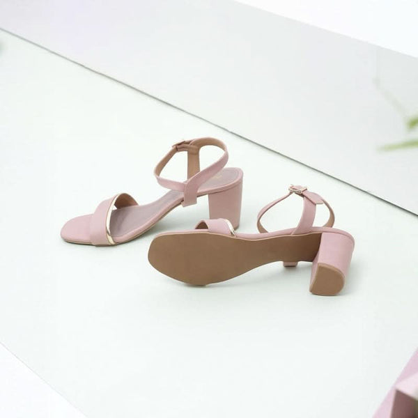 Mila - Pink Block Heels