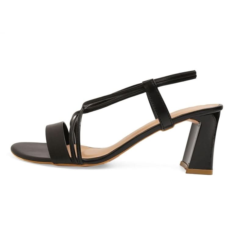 Classic Charm Black Criss-Cross Sandals