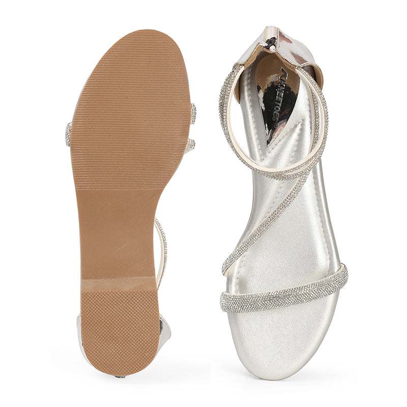 Solana - Silver Sandals